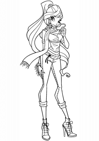 Winx Bloom Coloring Page